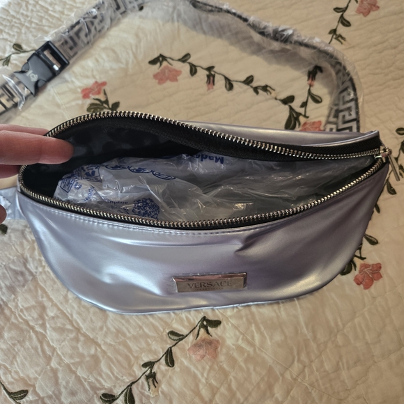 Versace Shiny Silver Belt Bag - Picture 5 of 7